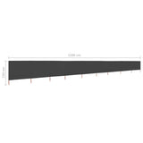 NNEVL 9-panel Wind Screen Fabric 1200x120 cm Anthracite