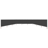 NNEVL 9-panel Wind Screen Fabric 1200x160 cm Anthracite