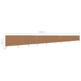 NNEVL 9-panel Wind Screen Fabric 1200x160 cm Taupe