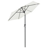 NNEVL Parasol Sand White 200x211 cm Aluminium