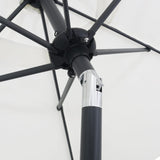 NNEVL Parasol Sand White 200x211 cm Aluminium