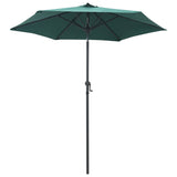 NNEVL Parasol Green 200x211 cm Aluminium