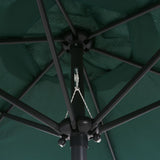 NNEVL Parasol Green 200x211 cm Aluminium