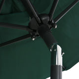 NNEVL Parasol Green 200x211 cm Aluminium
