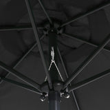 NNEVL Parasol Anthracite 200x211 cm Aluminium