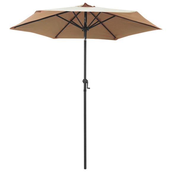 NNEVL Parasol Taupe 200x211 cm Aluminium