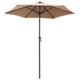 NNEVL Parasol Taupe 200x211 cm Aluminium