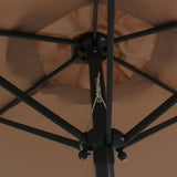 NNEVL Parasol Taupe 200x211 cm Aluminium