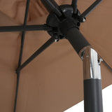 NNEVL Parasol Taupe 200x211 cm Aluminium