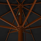 NNEVL Outdoor Parasol with Wooden Pole 330 cm Anthracite