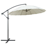 NNEVL Hanging Parasol White 3 m Aluminium Pole