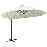 NNEVL Hanging Parasol White 3 m Aluminium Pole
