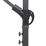 NNEVL Hanging Parasol White 3 m Aluminium Pole