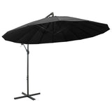 NNEVL Hanging Parasol Anthracite 3 m Aluminium Pole