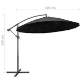 NNEVL Hanging Parasol Anthracite 3 m Aluminium Pole