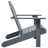 NNEVL Double Adirondack Chair Wood Grey
