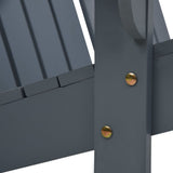 NNEVL Double Adirondack Chair Wood Grey