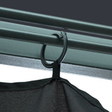 NNEVL Gazebo with Curtain 300x300 cm Anthracite Aluminium