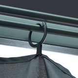 NNEVL Gazebo with Curtain 400x300 cm Anthracite Aluminium
