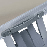 NNEVL Folding Camping Table with 4 Seats Steel Aluminium