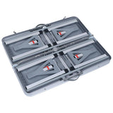 NNEVL Folding Camping Table with 4 Seats Steel Aluminium