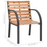 NNEVL Garden Chairs 2 pcs Wood