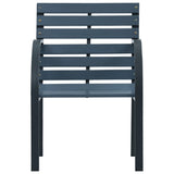 NNEVL Garden Chairs 2 pcs Grey Wood