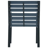 NNEVL Garden Chairs 2 pcs Grey Wood