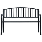 NNEVL Garden Bench 125 cm Black Steel