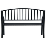 NNEVL Garden Bench 125 cm Black Steel