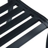 NNEVL Garden Bench 125 cm Black Steel