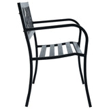 NNEVL Garden Bench 125 cm Black Steel