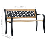 NNEVL Garden Bench 120 cm Wood