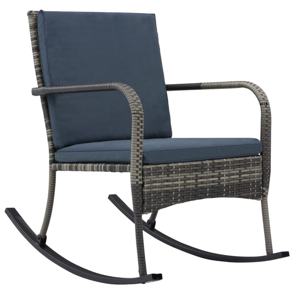 NNEVL Garden Rocking Chair Poly Rattan Anthracite