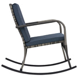 NNEVL Garden Rocking Chair Poly Rattan Anthracite