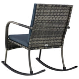 NNEVL Garden Rocking Chair Poly Rattan Anthracite