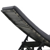 NNEVL Sun Lounger with Wheels and Cushion Poly Rattan Anthracite