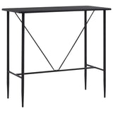 NNEVL Bar Table Black 120x60x110 cm MDF