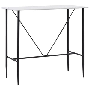 NNEVL Bar Table White 120x60x110 cm MDF