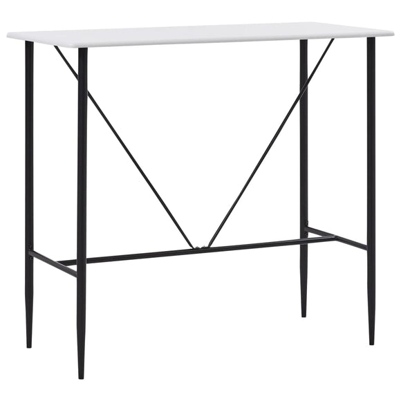 NNEVL Bar Table White 120x60x110 cm MDF