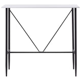 NNEVL Bar Table White 120x60x110 cm MDF