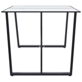 NNEVL Dining Table White 160x80x75 cm Tempered Glass