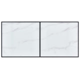 NNEVL Dining Table White 160x80x75 cm Tempered Glass