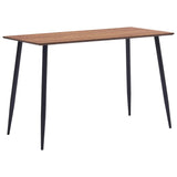 NNEVL Dining Table Brown 120x60x75 cm