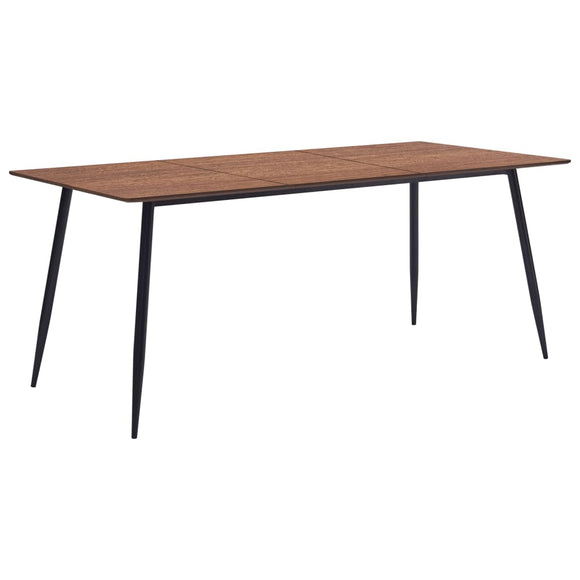 NNEVL Dining Table Brown 200x100x75 cm MDF