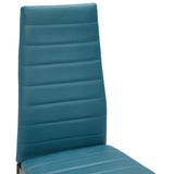 NNEVL Dining Chairs 6 pcs Sea Blue Faux Leather