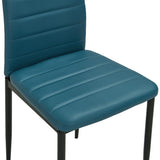 NNEVL Dining Chairs 6 pcs Sea Blue Faux Leather
