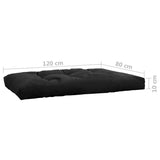 NNEVL Garden Seat Cushion Black 120x80x10 cm Fabric