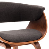 NNEVL Dining Chairs 4 pcs Grey Bent Wood and Fabric