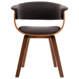 NNEVL Dining Chairs 6 pcs Grey Bent Wood and Fabric